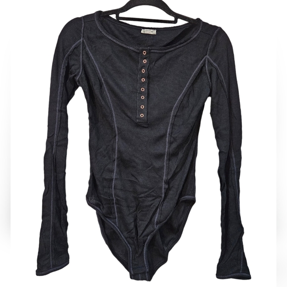 NWT Free People Sloane Bodysuit in Black Size XS - Picture 4 of 12